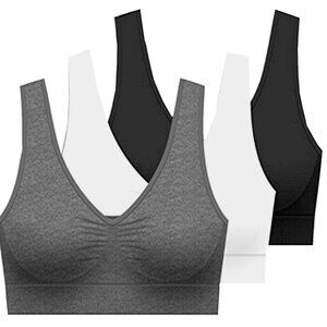 Delta Burke Seamless Padded Comfort Bra w/Removable Pads-3-Pack